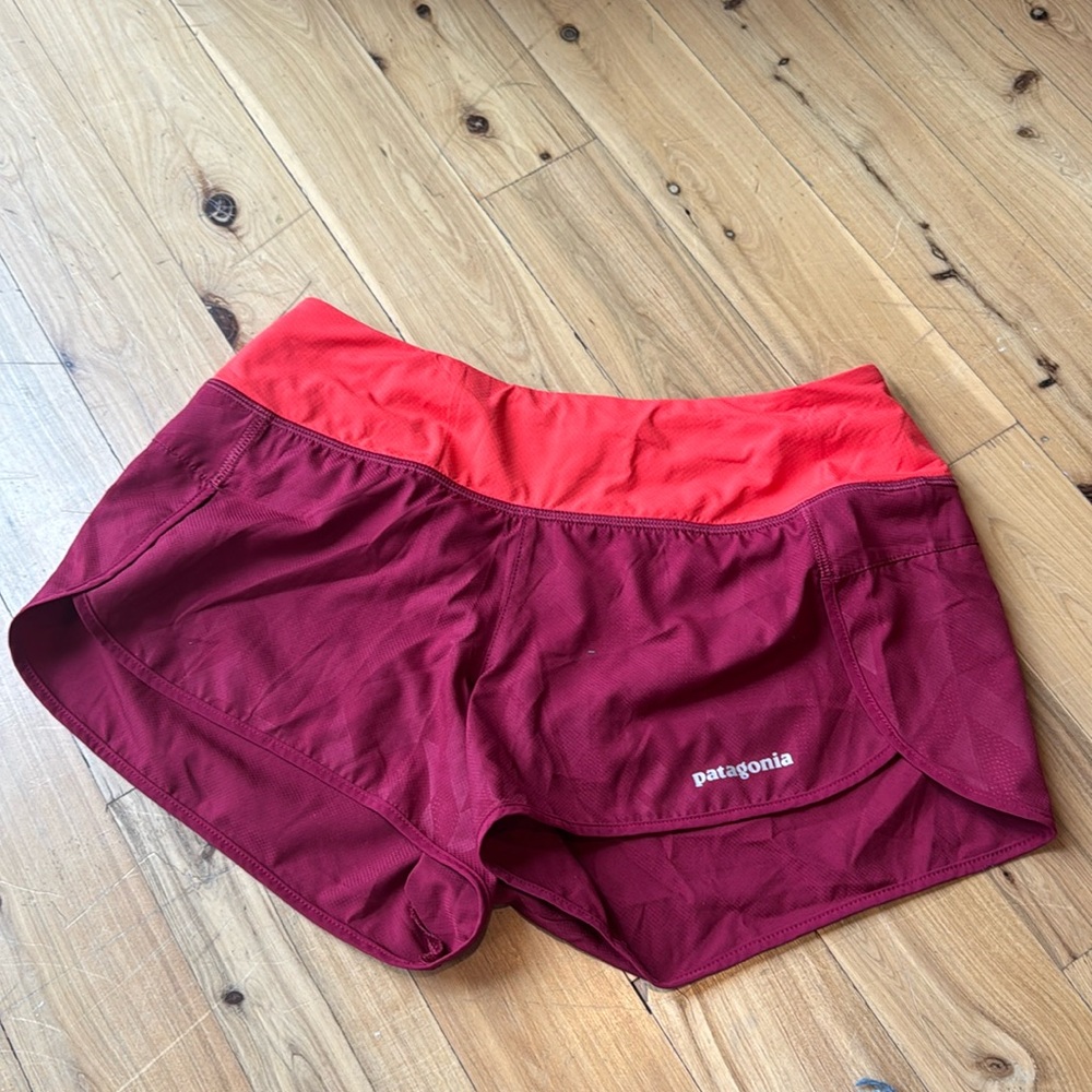 Patagonia Women’s Trail Running Shorts, Maroon and Red, Size: Small